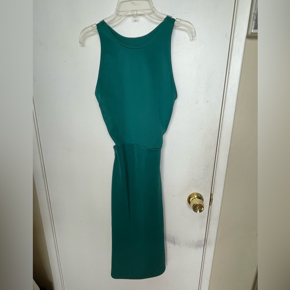 Windsor Teal Backless Dress